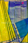 Pure Kanchipuram Silk Saree-Parrotgreen-PA50656