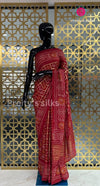 Georgette Silk Saree with gold foil prints-PA001