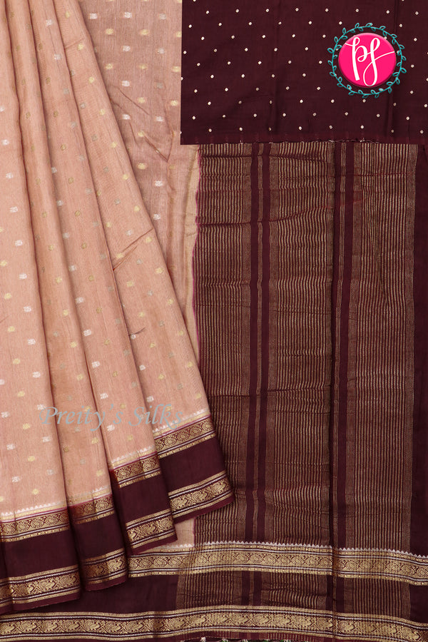 Semi Dupion tussar Saree-PF85264