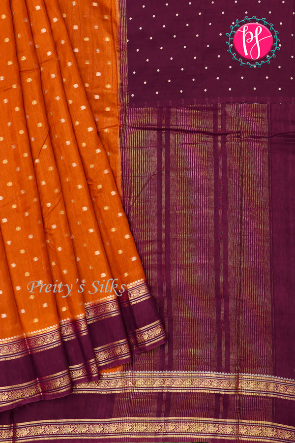 Semi Dupion tussar Saree-PF85264