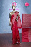 Tussar Dupion With Antique Zari Saree- Plain blouse-PA00355