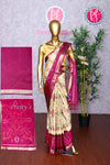 Semi Ikkat Pochampally silk saree-PA03525