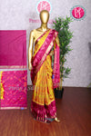 Semi Ikkat Pochampally Silk Saree-PA03525