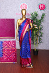 Semi Ikkat Pochampally silk saree-PA03525
