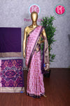 Semi Ikkat Pochampally Silk Saree-PA03525