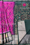 Semi Ikkat Pochampally Silk saree-PA03525