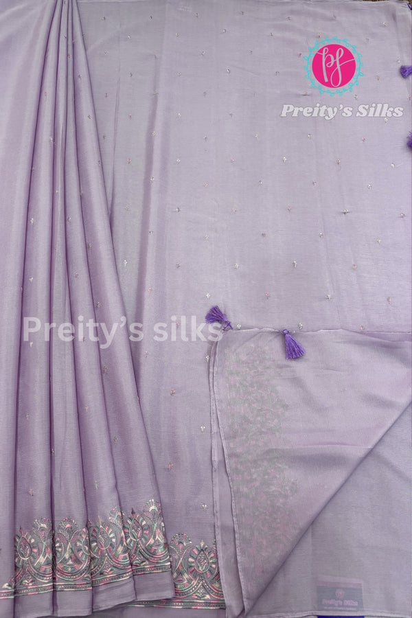 Semi Wrinkle Crepe Silk Saree- PA03840