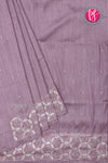 Semi Tussar Silk Saree with Embroidery work-PF71757