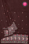 Semi Tussar Silk Saree with Embroidery work- PF71757