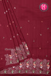 Semi Tussar Silk Saree with Embroidery work- PF71757
