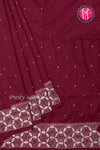 Semi Tussar Silk Saree with Embroidery work-PF71757