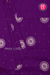 Semi Tussar Silk Saree with Embroidery work- PF71757(some design has contrast blouse )
