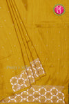 Semi Tussar Silk Saree with Embroidery work-PF71757