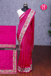 Semi Silk With Cross Stitchwork-PA05021