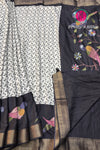 Georgette Silk with Tread Embroidery Saree-PA06080
