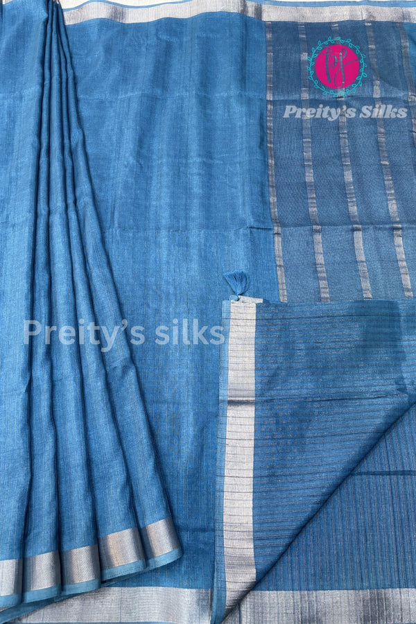 Soft Raw Silk Saree - Vertical lines-PA06266