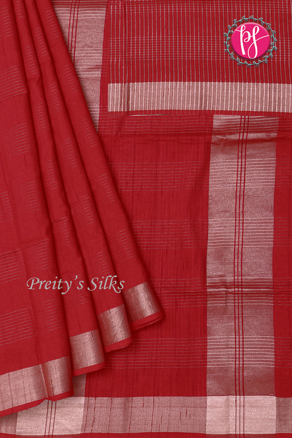 Soft Raw Silk Saree - Horizontal Texture-PA06266