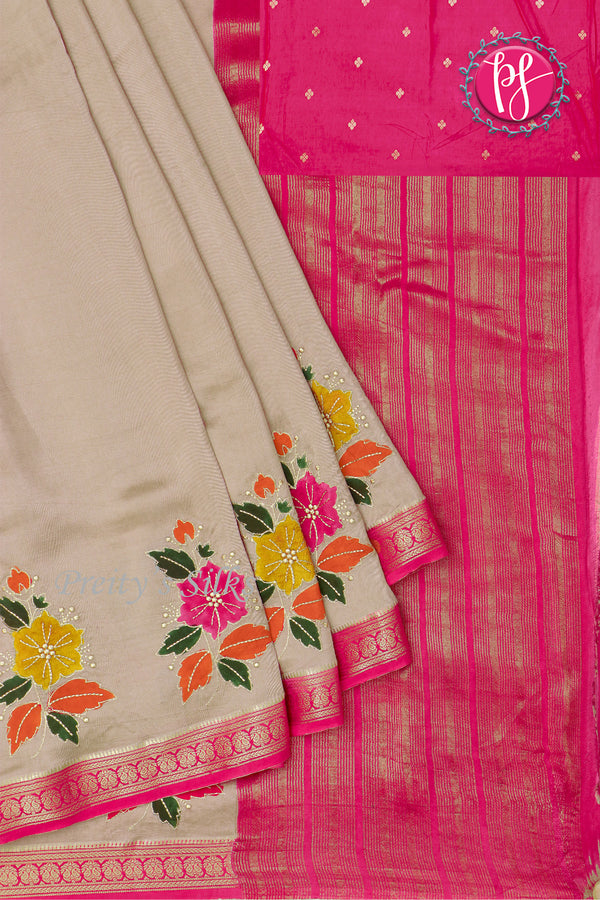 Semi Mysore crepe Silk Saree-PA06725