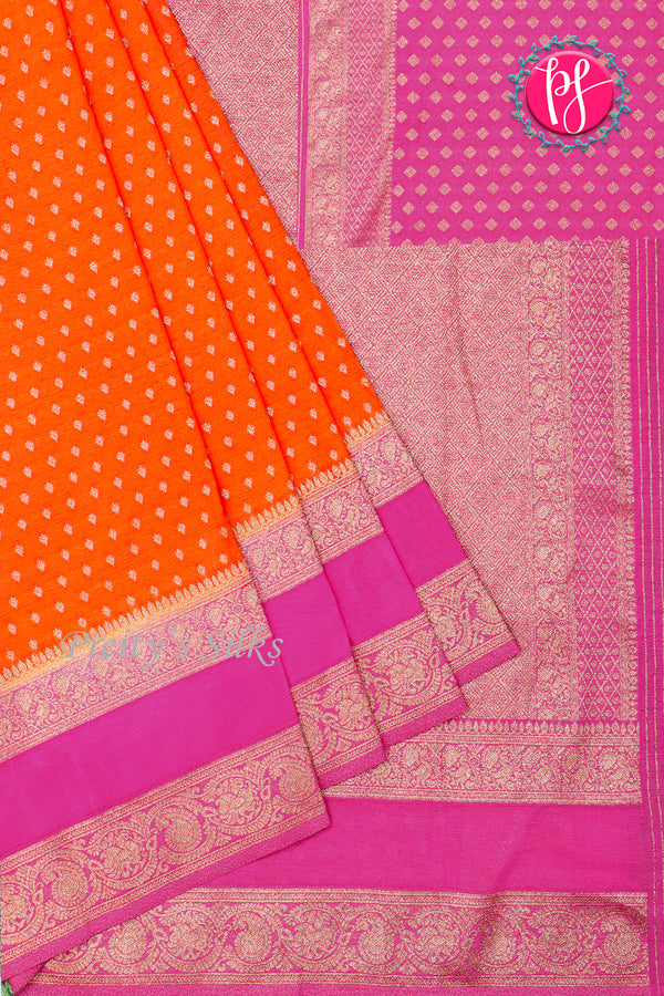 Semi Banarasi Georgette Silk Saree-Bentex Design-PA11407