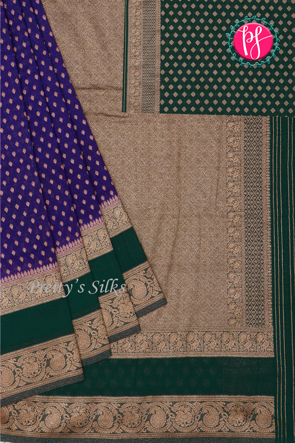Semi Banarasi Georgette Silk Saree-Bentex Design-PA11407