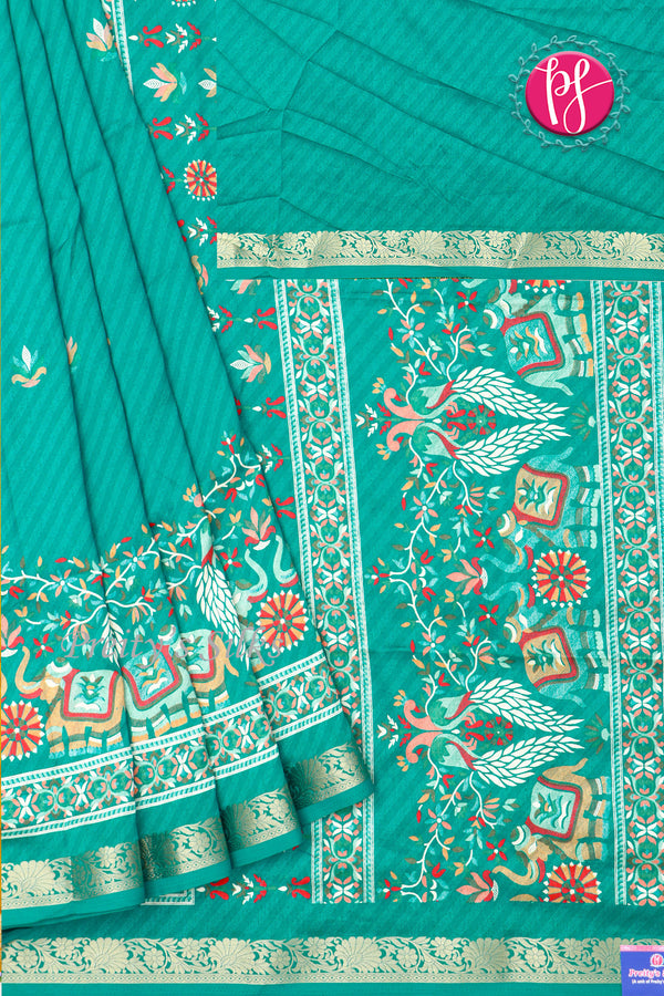 Semi Mysore Crepe Silk Saree-PA17588