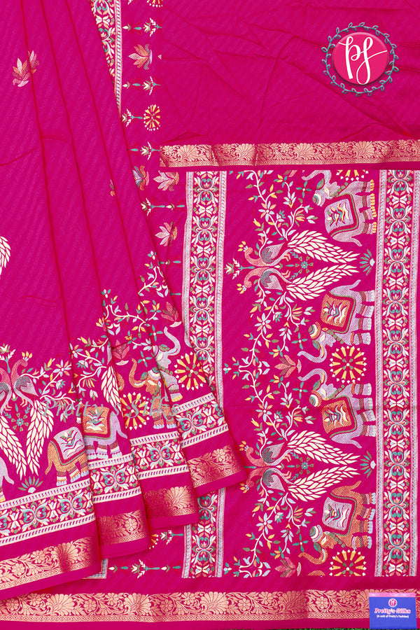 Semi Mysore Crepe Silk Saree-PA17588