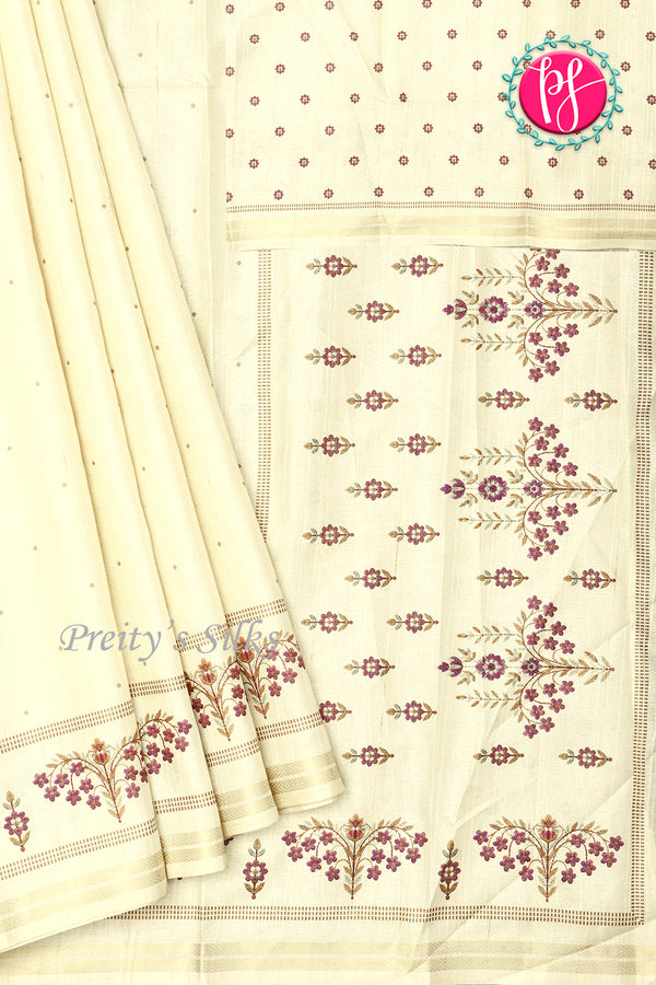 Semi Tussar Silk Saree-PA21223