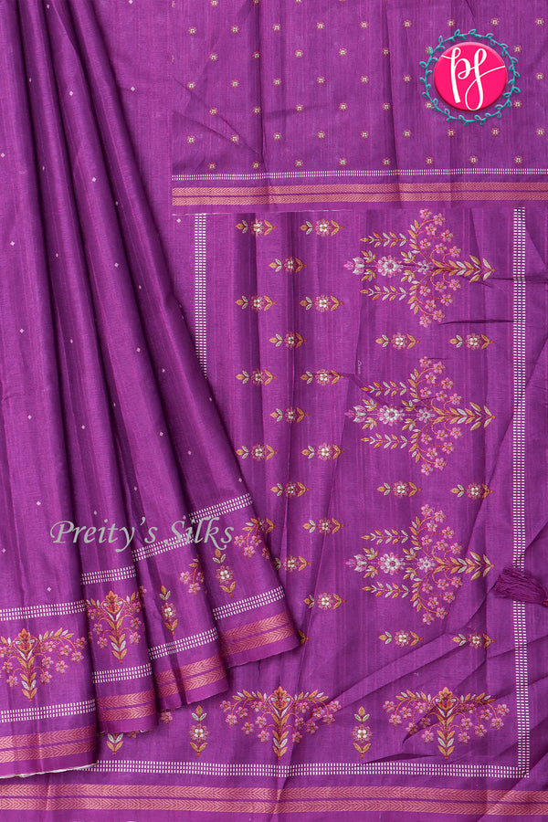Semi Tussar Silk Saree-PA21223