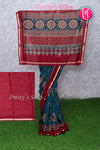 Cotton Blend Saree with Ajrakh Motifs-PA22998