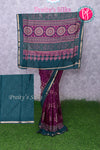 Cotton Blend Saree with Ajrakh Motifs-PA22998