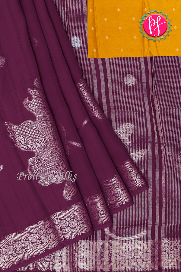 Viscose Tussar Georgette Silk Saree-PA32311