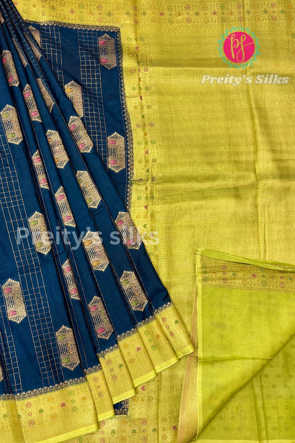 Semi Banarasi crepe Silk Saree-PA38474