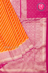 Semi Banarasi chiffon Silk Saree with lahariya pattern zari weaving -PA40199