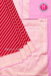 Semi Banarasi chiffon Silk Saree with lahariya pattern zari weaving -PA40199