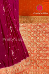 Semi Banarasi Crepe silk saree-PA40691