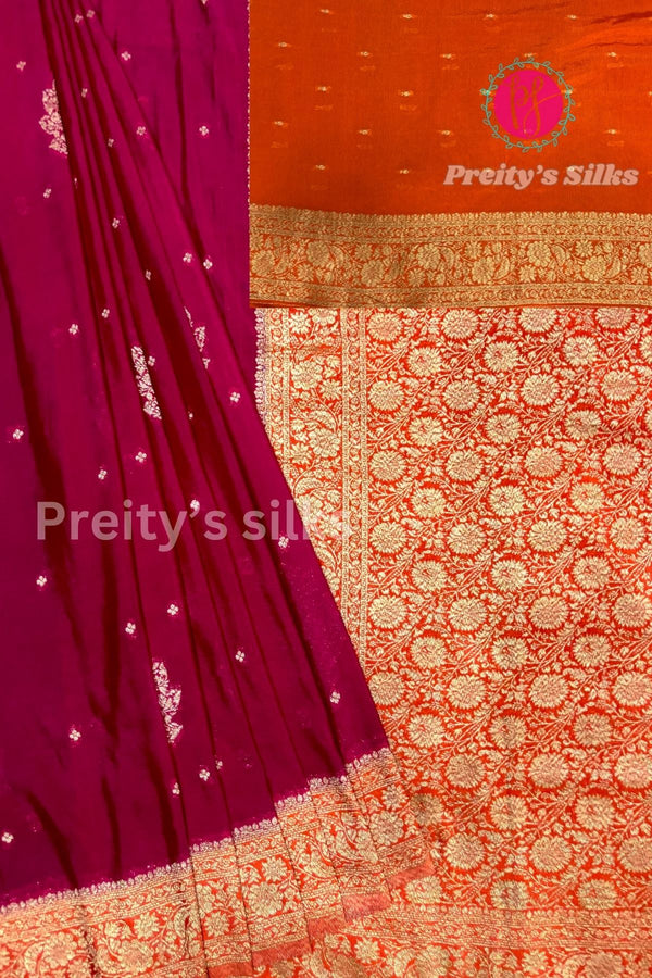 Semi Banarasi Crepe silk saree-PA40691