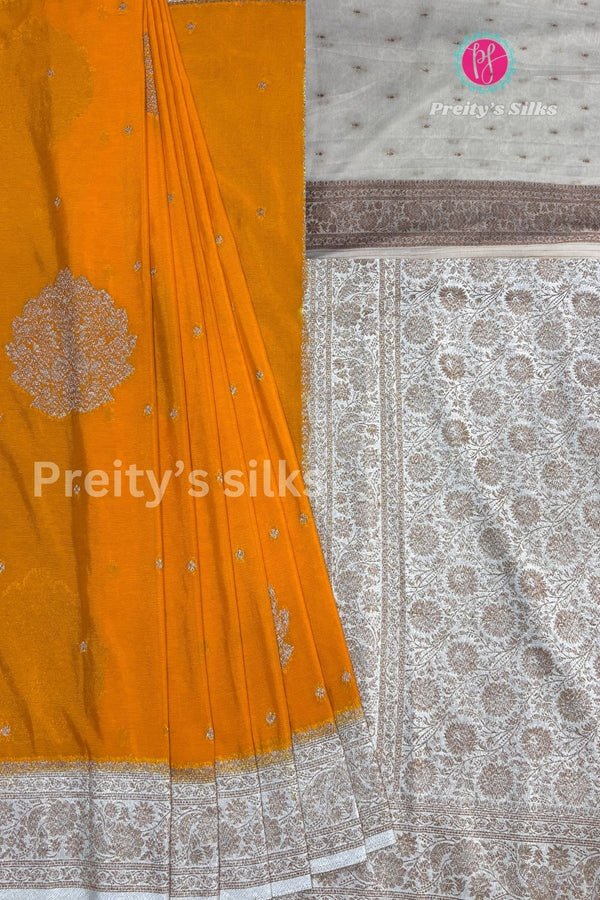 Semi Banarasi Crepe silk saree-PA40691