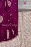 Semi Banarasi Crepe silk saree-PA40691