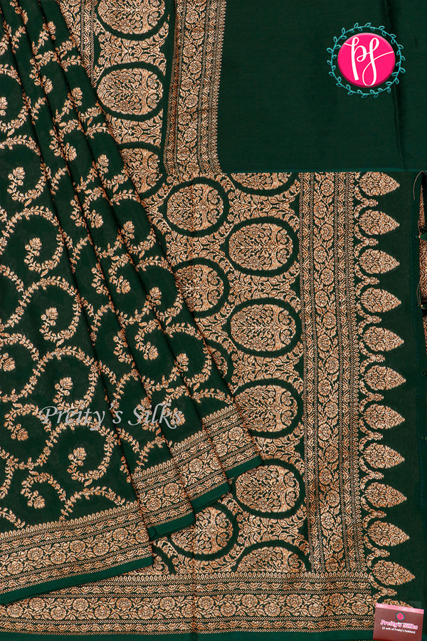 Semi Banarasi crepe silk saree - PA48299