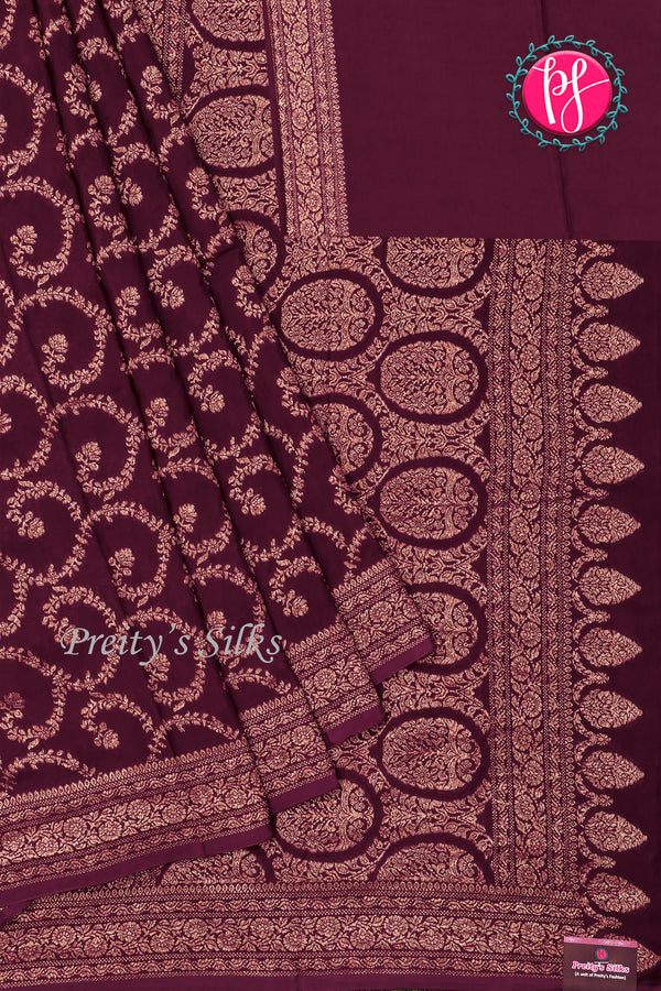 Semi Banarasi crepe silk saree - PA48299