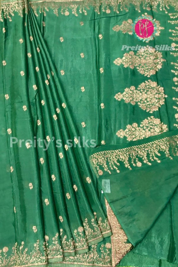 Semi Banarasi Crepe Silk Saree-PA49841