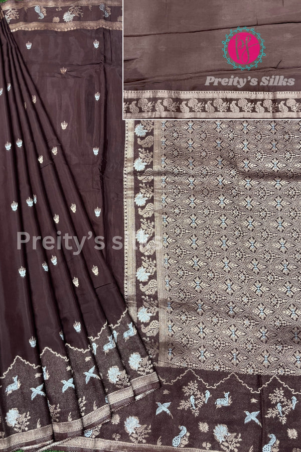 Semi Banarasi silk saree-PA49926(Please check pallu pic before ordering)