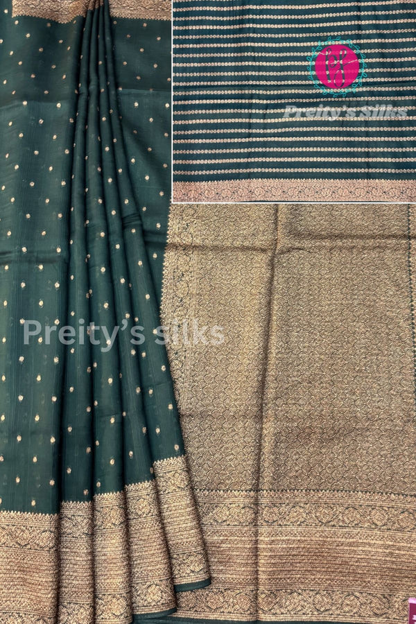 Semi Banarasi Tussar dupion Silk Saree - PA50421