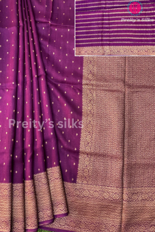 Semi Banarasi Tussar dupion Silk Saree - PA50421