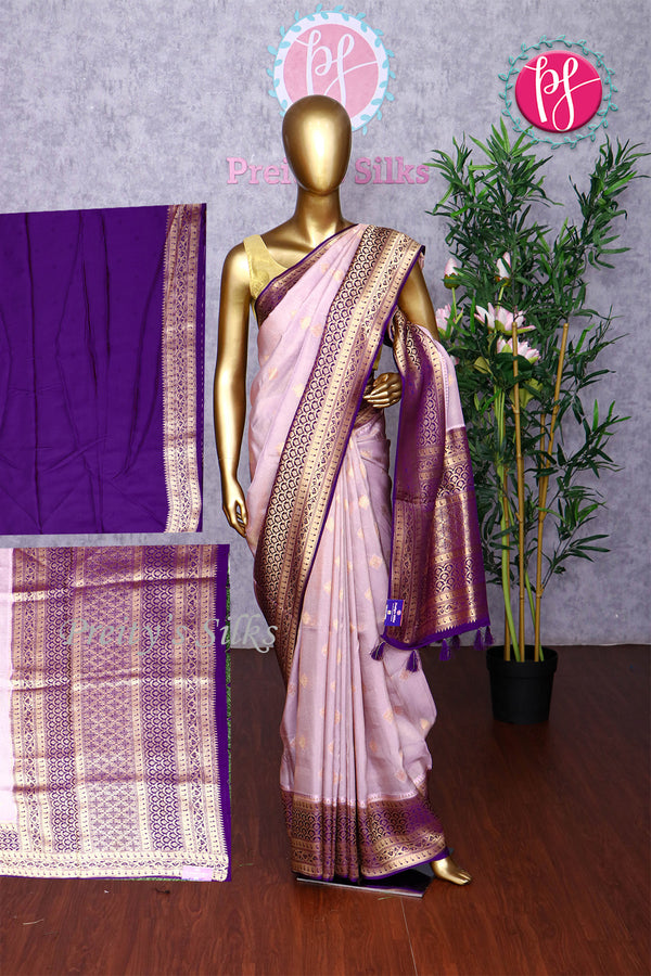 Semi Tissue Crepe Silk Saree-PF39904