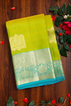 Pure Kanchipuram Silk Saree-Olivegreen And Deep CyanGreen -PA23554