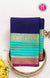 Pure Mysore Crepe Silk saree-Navyblue And Lightblue-PF45498