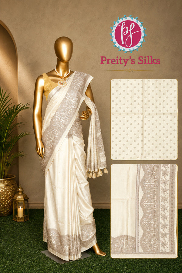 Semi Tussar Silk saree - PA47660