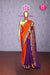 Pure Mysore Crepe Silk Saree -Orange And Purple-PA10699
