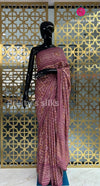 Georgette Silk Saree with gold foil prints-PA001